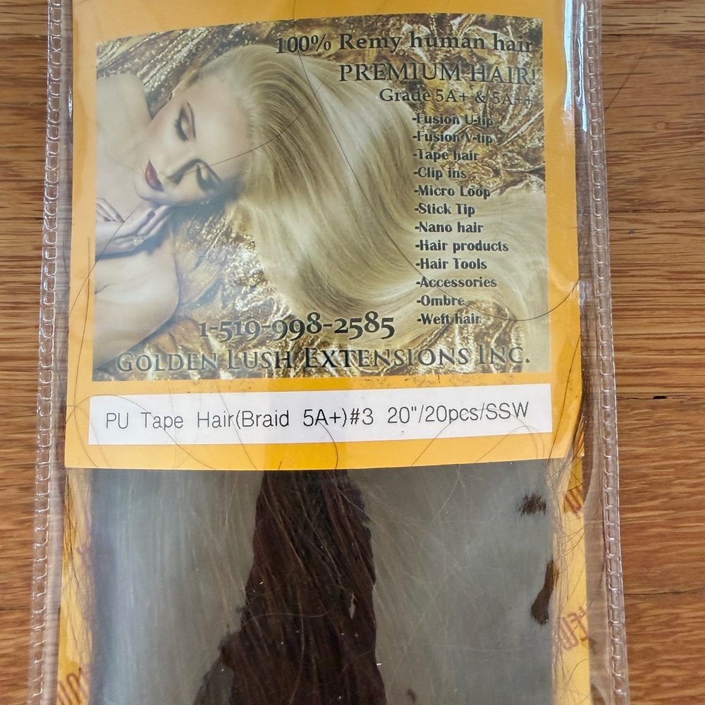 Dark Brown Human Hair Extensions (tape ins)